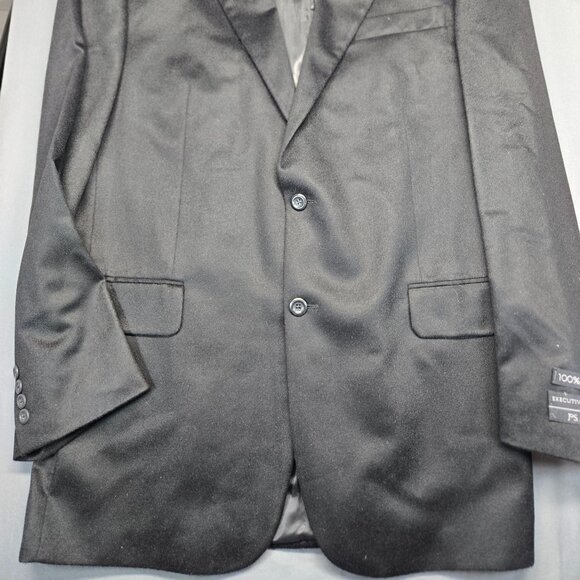 Jos A Bank 100% Cashmere Executive Blazer Men’s 44 Long Black 2 Button - Picture 4 of 16